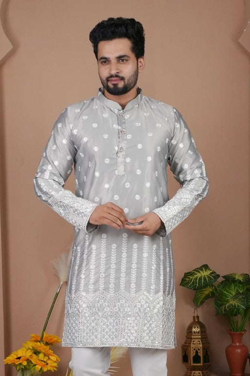 Sangeet Kurta Set für Herren – Gadhval Silk & Heavy Embroidery