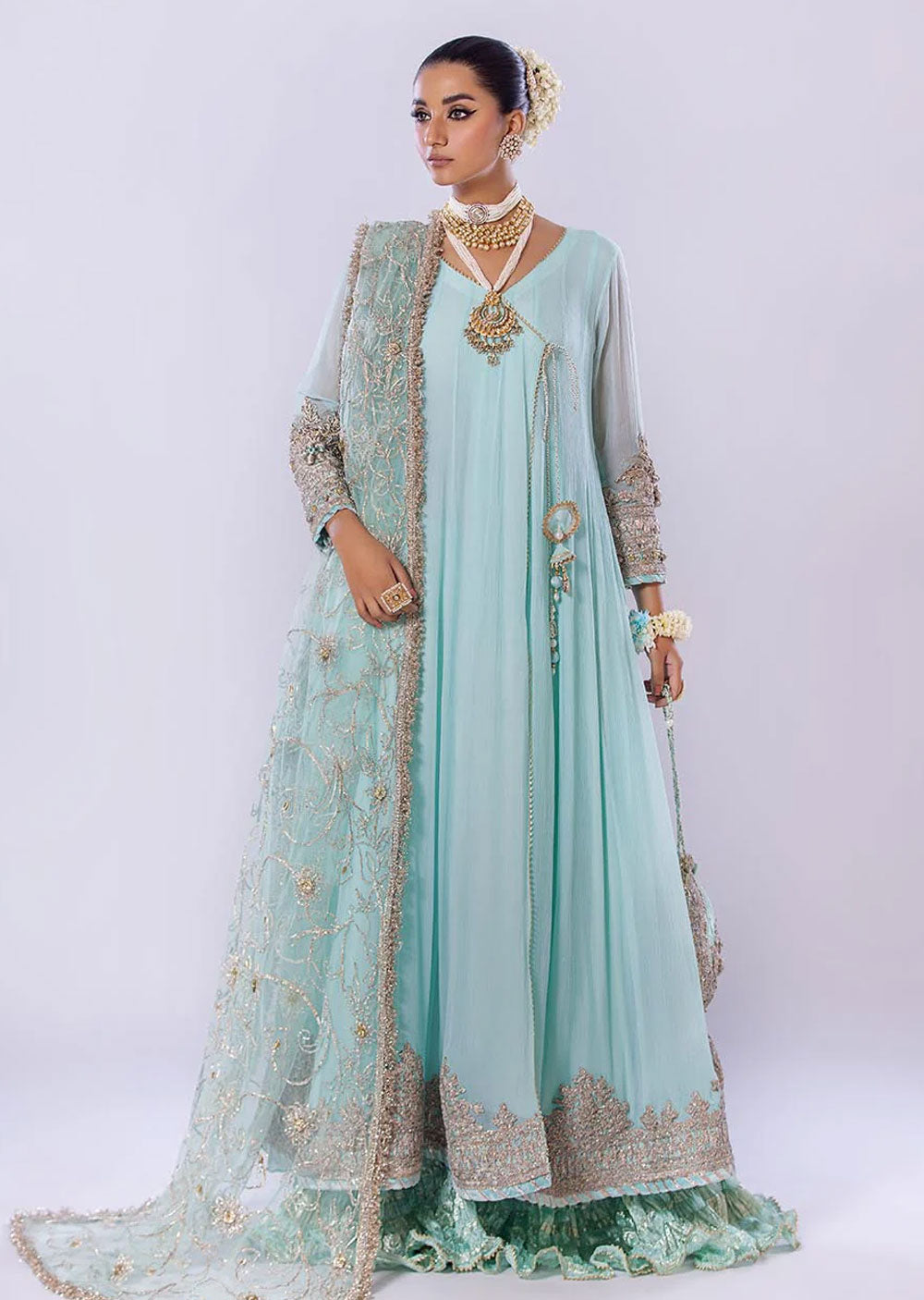 Turquoise Suit by Khuda Baksh - BL24