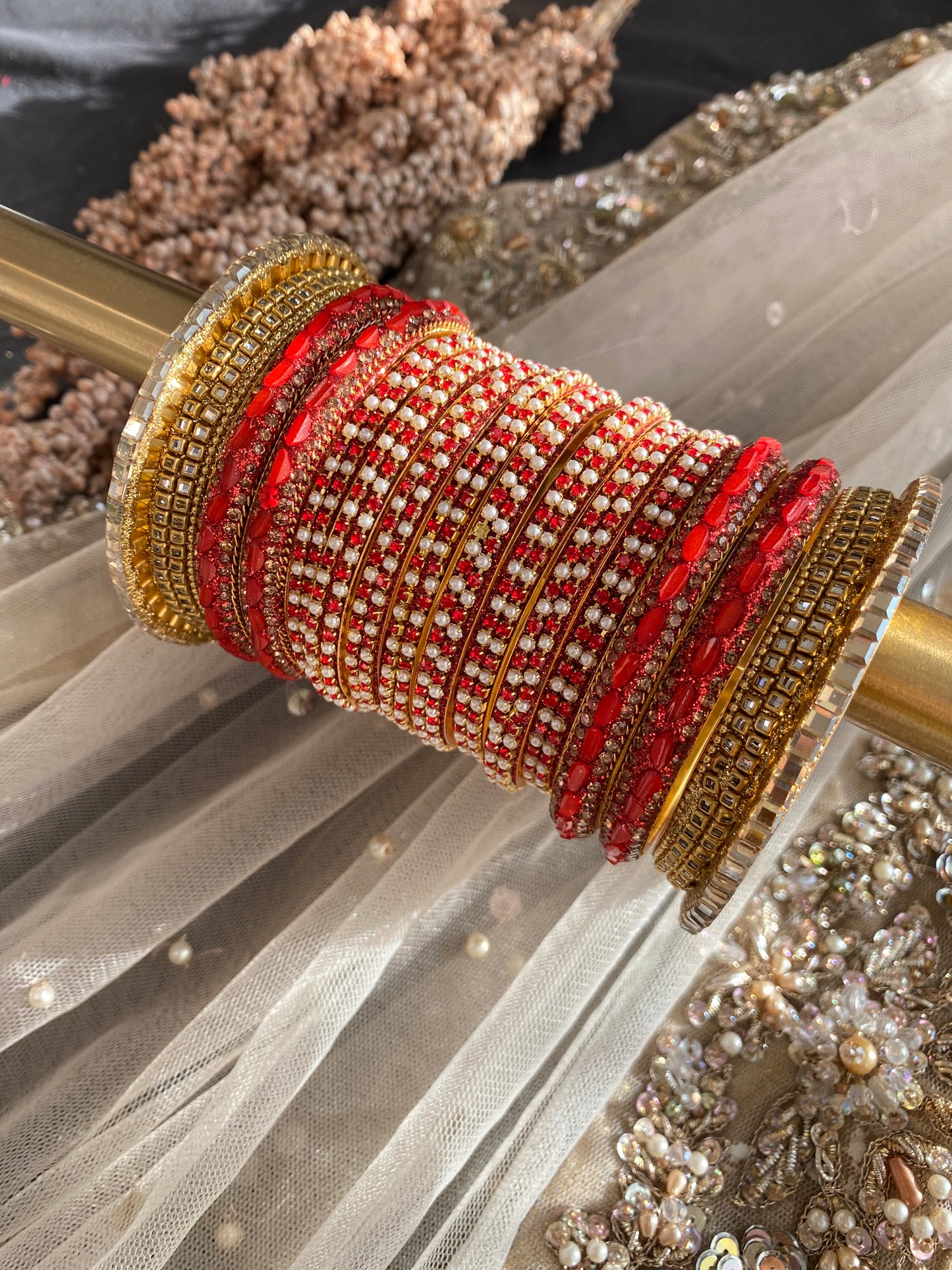Red/gold bangles