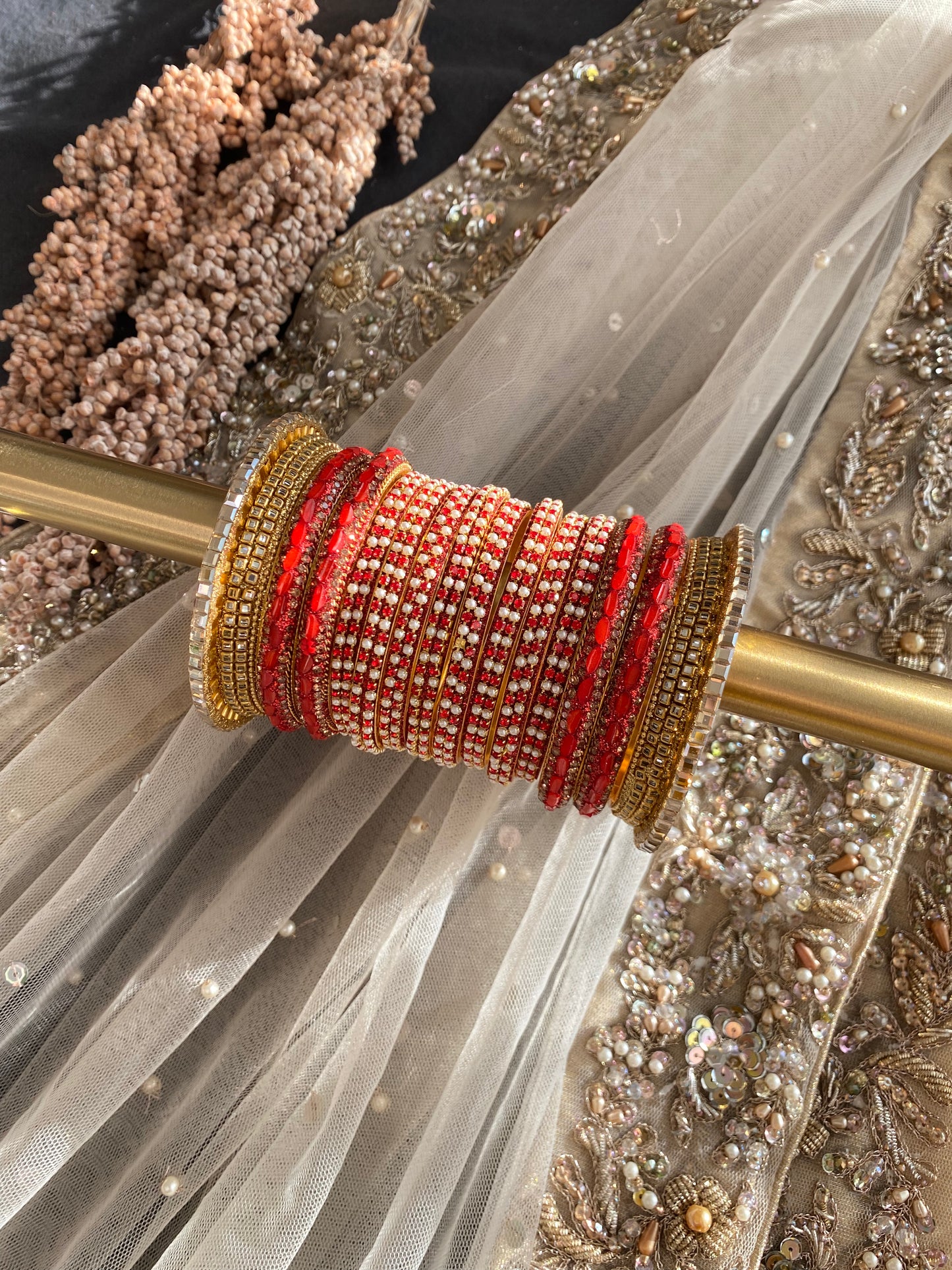 Red/gold bangles